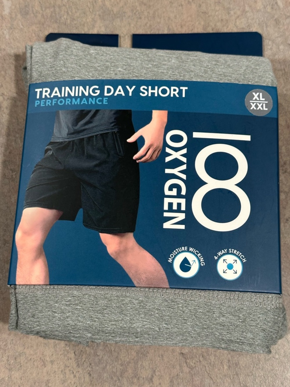 Men's XL / XXL Oxygen Training Day Performance Shorts - Gray NWT